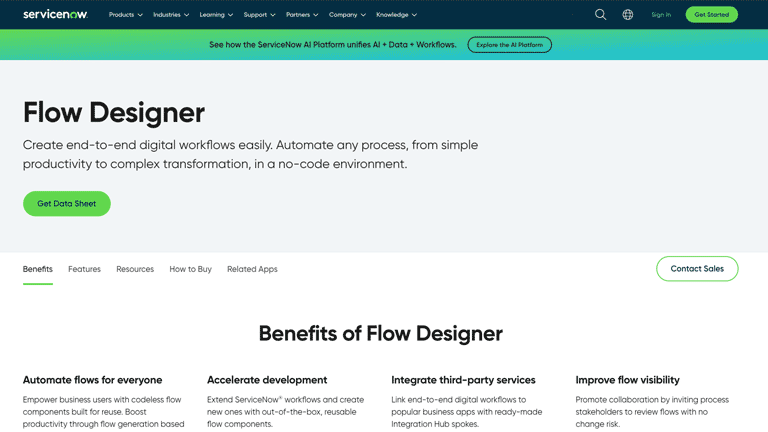 ServiceNow Flow Designer on flowdir.io